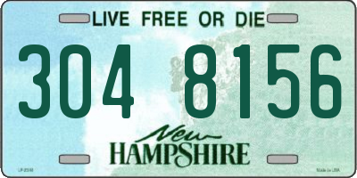 NH license plate 3048156