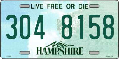NH license plate 3048158