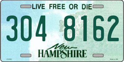 NH license plate 3048162