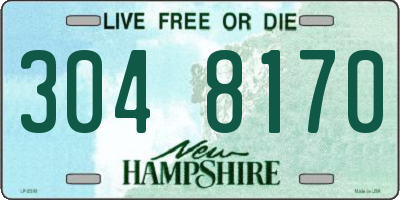 NH license plate 3048170