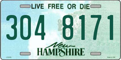 NH license plate 3048171