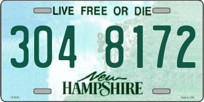 NH license plate 3048172