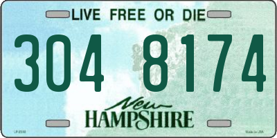 NH license plate 3048174