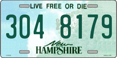 NH license plate 3048179