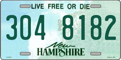 NH license plate 3048182