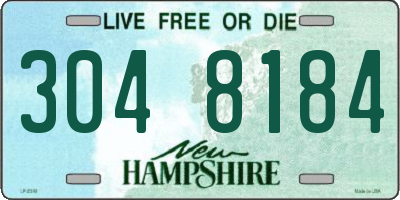 NH license plate 3048184