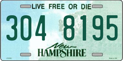 NH license plate 3048195