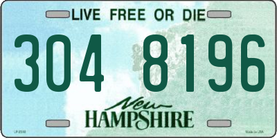 NH license plate 3048196