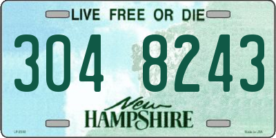 NH license plate 3048243