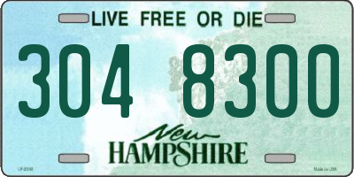 NH license plate 3048300