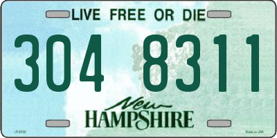 NH license plate 3048311