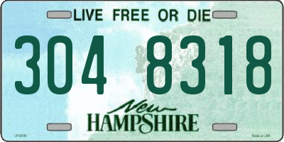 NH license plate 3048318