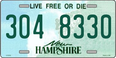 NH license plate 3048330