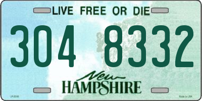 NH license plate 3048332