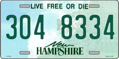 NH license plate 3048334