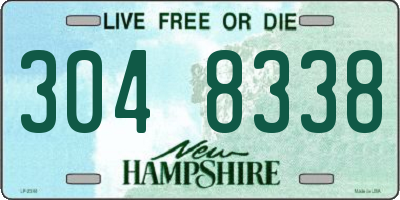 NH license plate 3048338