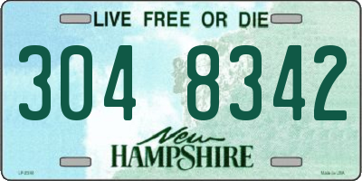 NH license plate 3048342