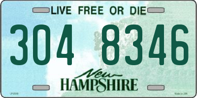 NH license plate 3048346