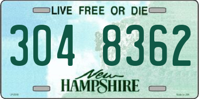 NH license plate 3048362