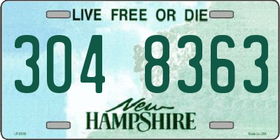 NH license plate 3048363