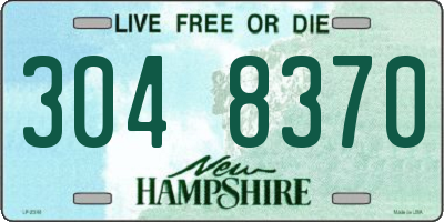 NH license plate 3048370