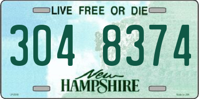 NH license plate 3048374