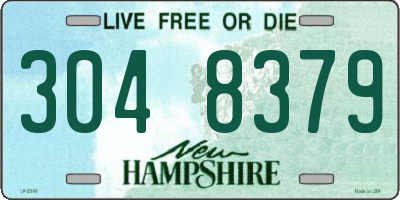 NH license plate 3048379