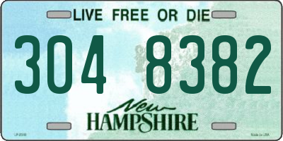 NH license plate 3048382