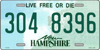 NH license plate 3048396