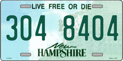 NH license plate 3048404