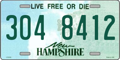 NH license plate 3048412