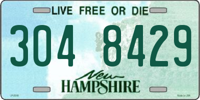 NH license plate 3048429