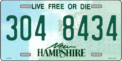 NH license plate 3048434