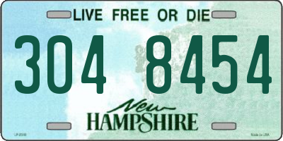 NH license plate 3048454