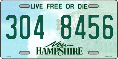NH license plate 3048456