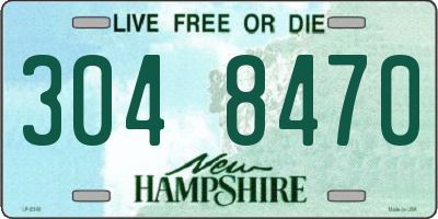 NH license plate 3048470