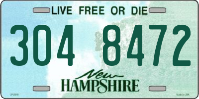 NH license plate 3048472