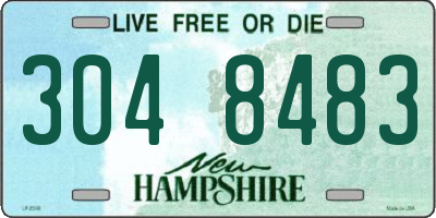 NH license plate 3048483