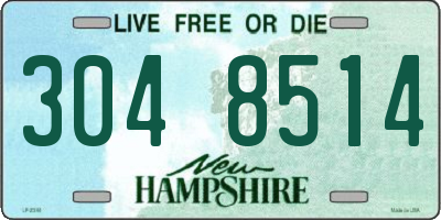NH license plate 3048514