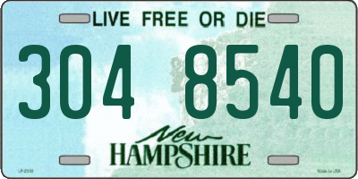 NH license plate 3048540