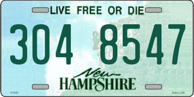 NH license plate 3048547