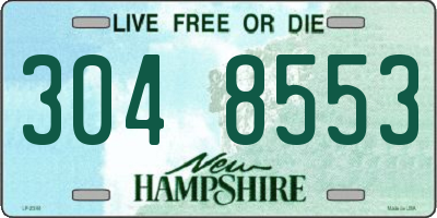 NH license plate 3048553
