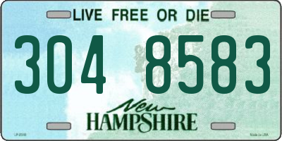 NH license plate 3048583