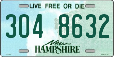 NH license plate 3048632