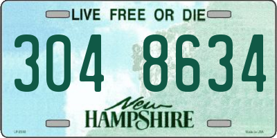 NH license plate 3048634