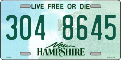 NH license plate 3048645