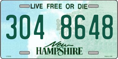 NH license plate 3048648