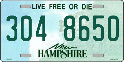 NH license plate 3048650