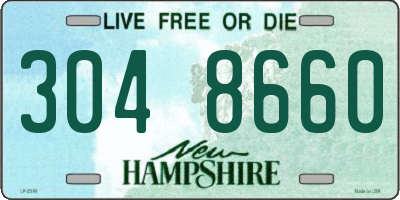 NH license plate 3048660
