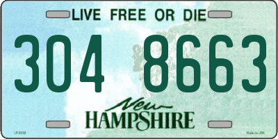 NH license plate 3048663